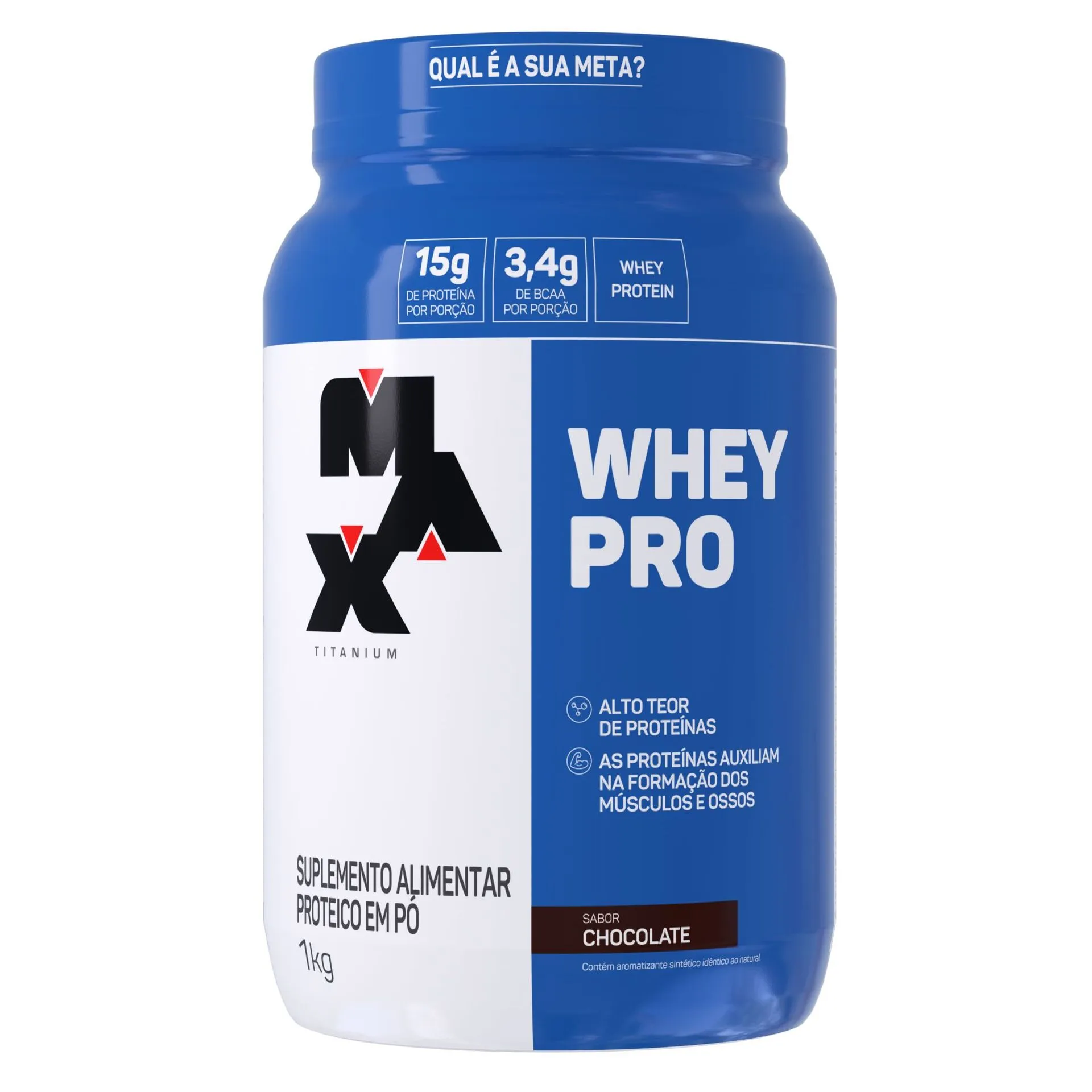 Whey Pro Baunilha Max Titanium 1kg - Proteína de Alta Qualidade