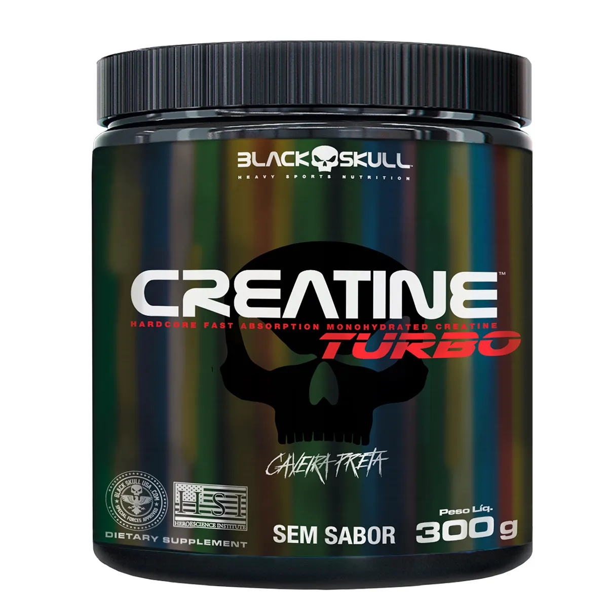 Creatina Black Skull Turbo 300g - Potencialize Seus Treinos